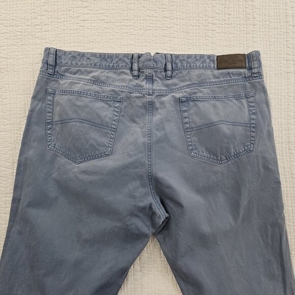 Saks Fifth Avenue Jeans Men's 40x30 Sky Blue Straight Leg Stretch Denim EUC - Picture 12 of 16